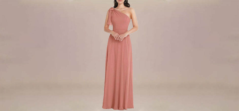 The Draped One-Shoulder Maxi Dress