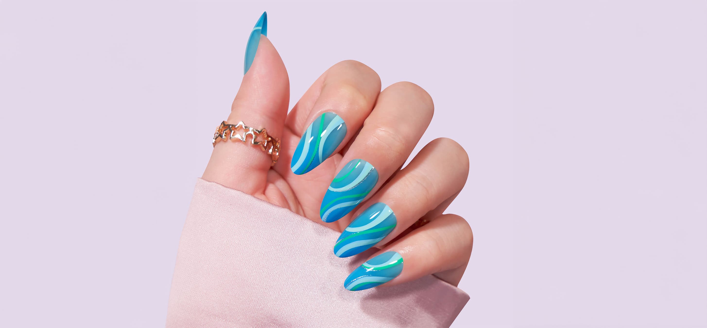 Oceanic Blue Nails
