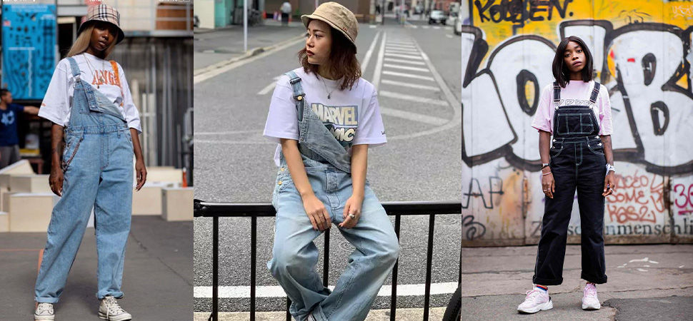 Oversized T-shirt with Dungarees