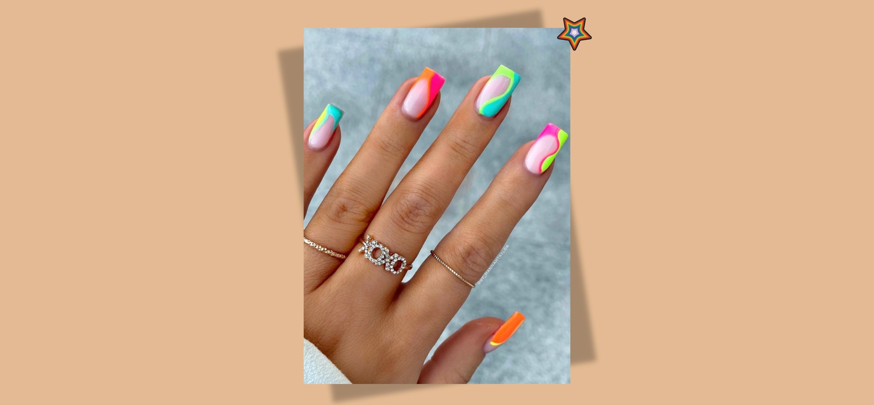 Bright Neon Pride Nail Designs