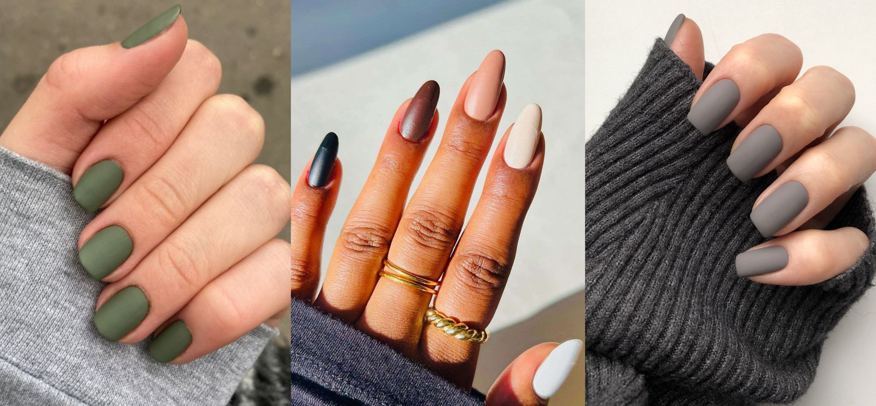 Matte finish look of short Nail design