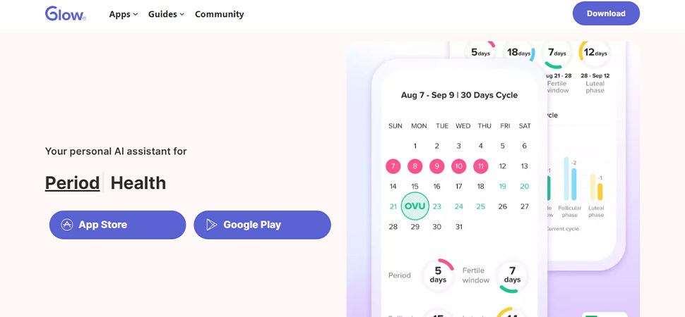 Ai ovulation and period tracker app image