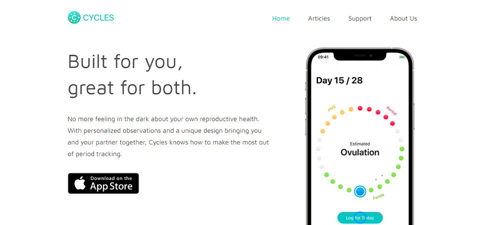 fertility cycle period tracker app image