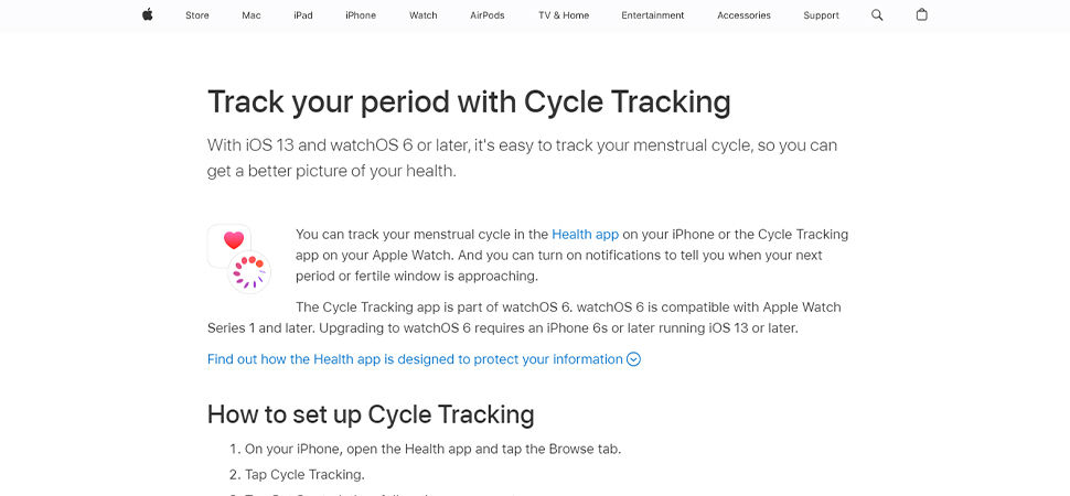 apple health period tracker app image