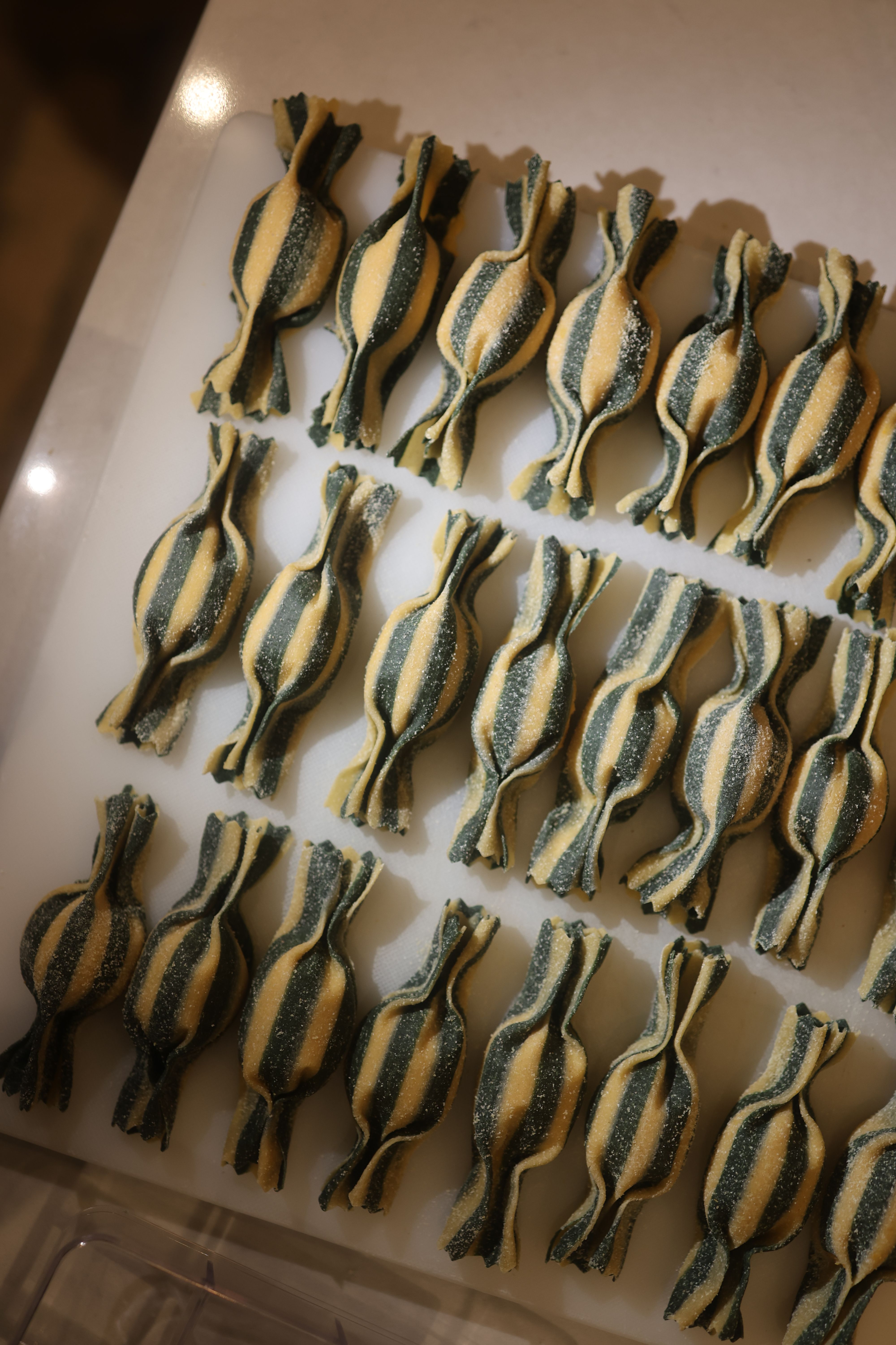 Fresh pasta preparation