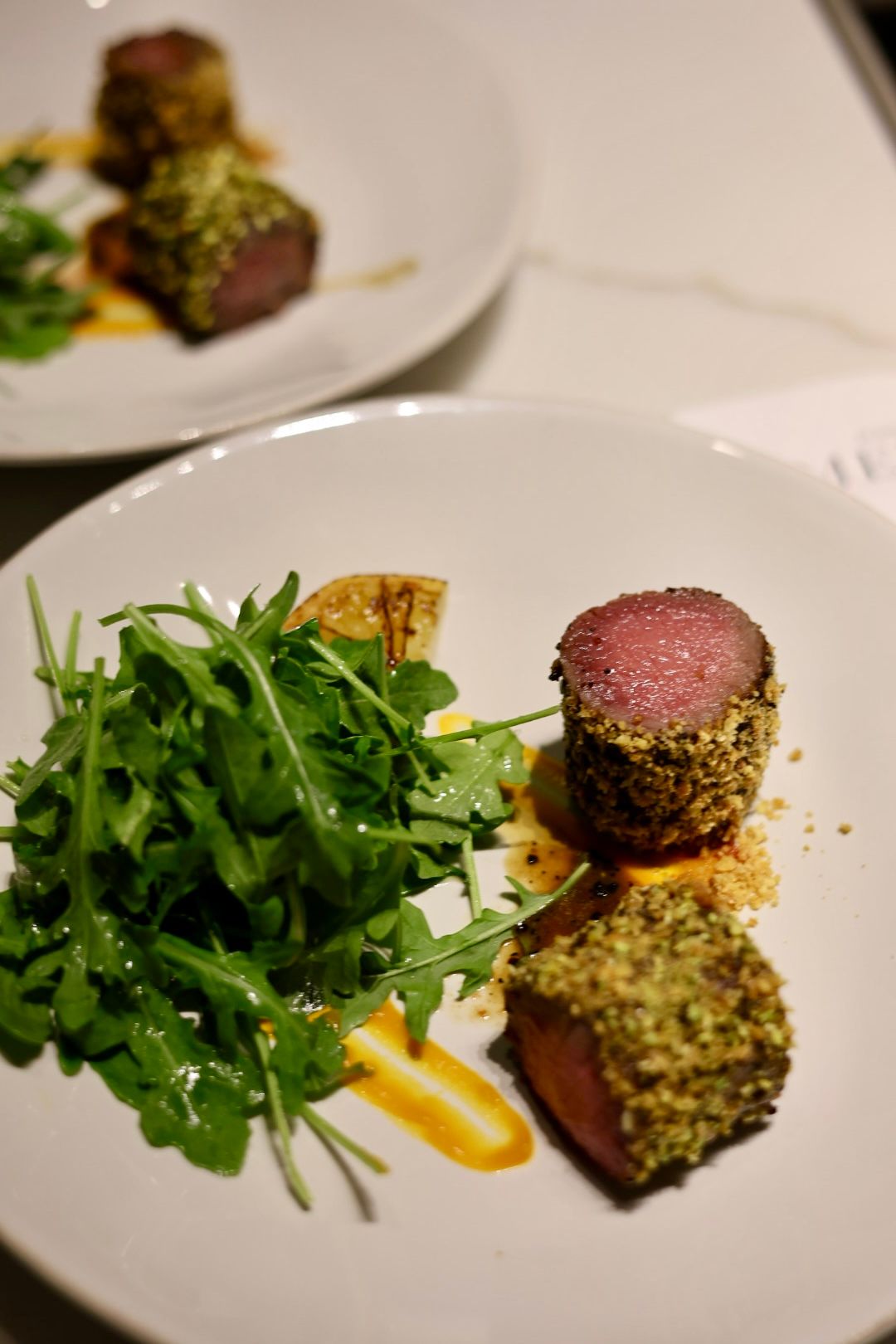 Elegant dessert plating