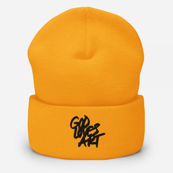 Cuffed Beanie Black Letters