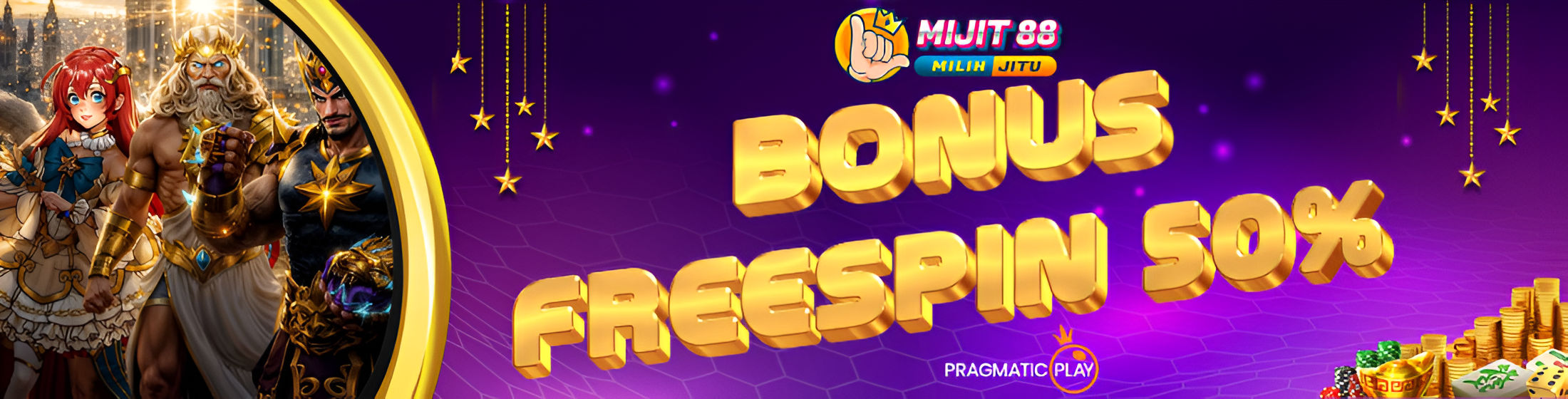 BONUS FREESPIN 50% PRAGMATIC
