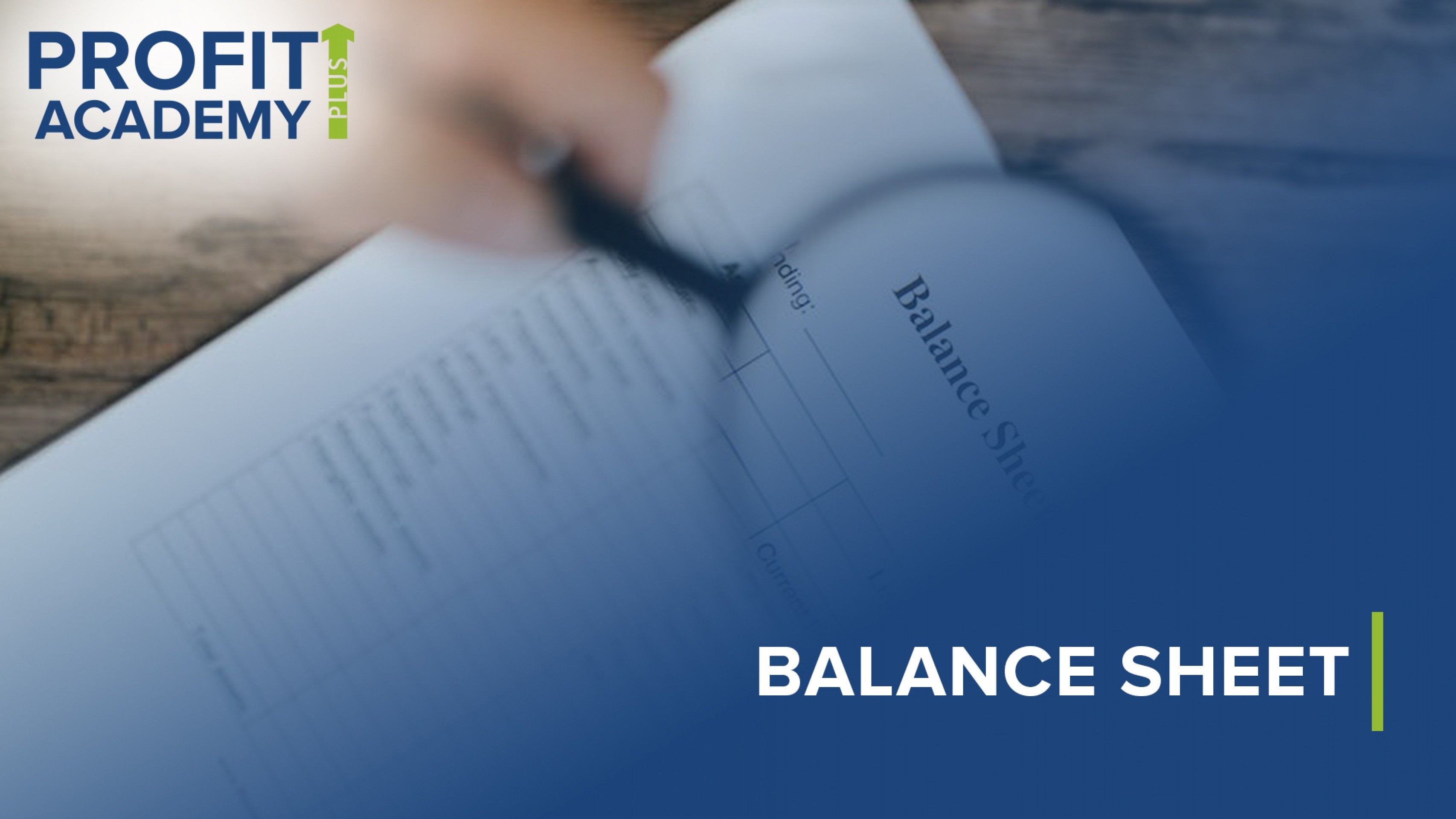 2. Balance Sheet