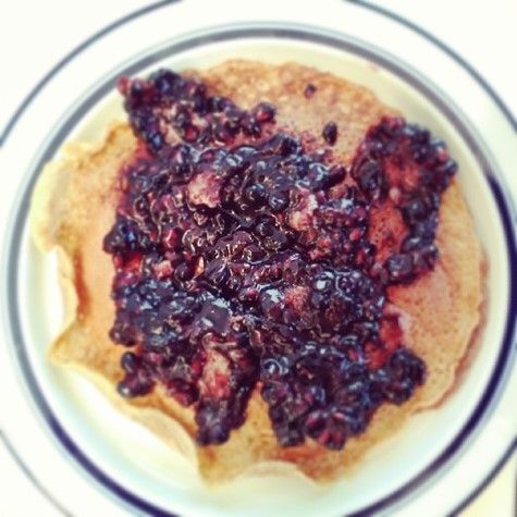 Blackberry Egg Flaxcakes