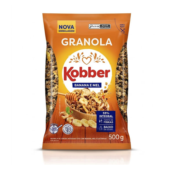 Granola Banana e Mel Kobber 500g - KOBBER | Mateus Mais