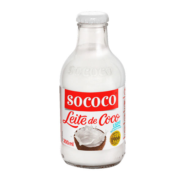 Leite de Coco Light Sococo Vidro 200ml - SOCOCO | Mateus Mais