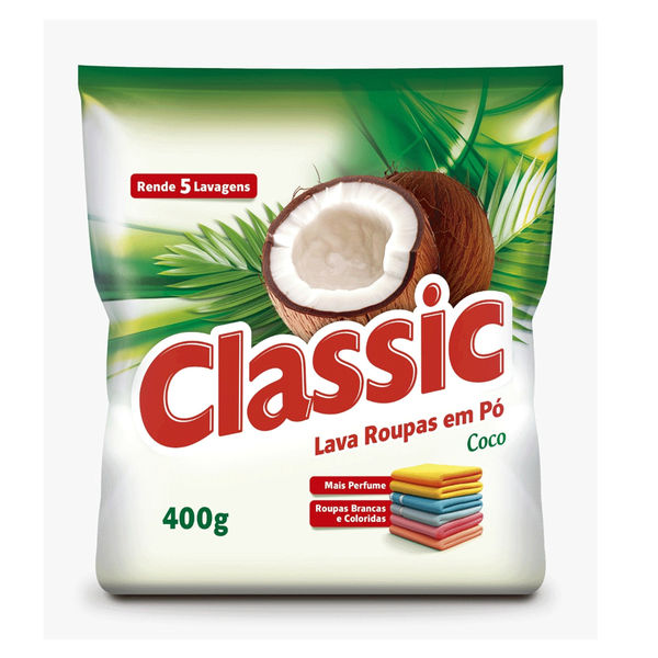 Coco&C☺ Sabão em Pó Classic Coco 400g - CLASSIC | Mateus Mais
