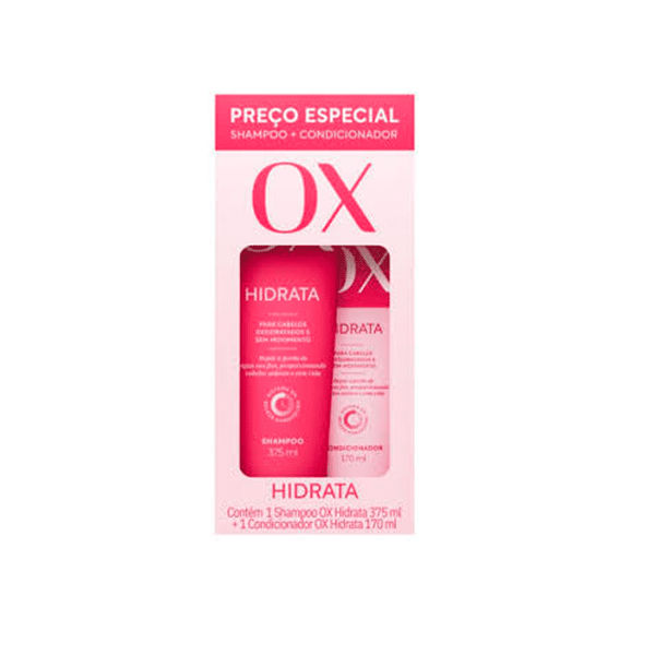 Kit Ox Hidrata Shampoo 375ml + Condicionador 170ml - OX | Mateus Mais