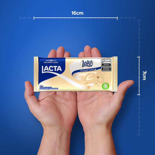 Chocolate Branco Laka 80g - LACTA | Mateus Mais