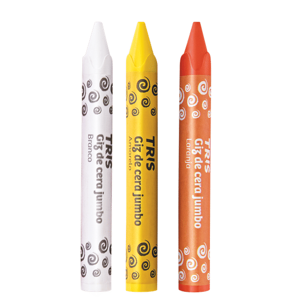 Giz De Cera Jumbo Triangular 12 Cores - TRIS | Mateus Mais