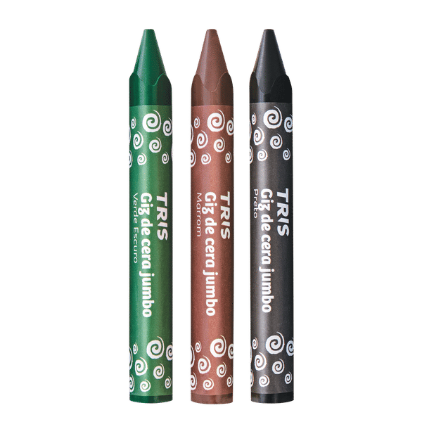 Giz De Cera Jumbo Triangular 12 Cores - TRIS | Mateus Mais