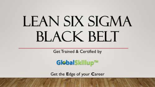 Lean Six sigma Black Belt