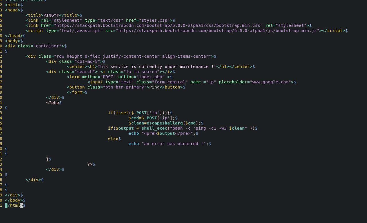 Broken Pingy Code