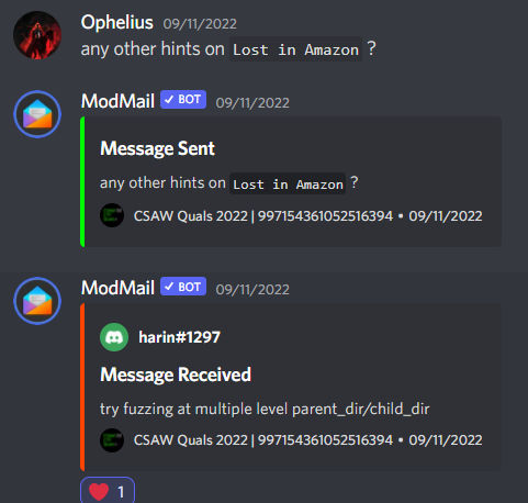 Lost in amazon HINT