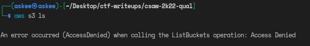 Lost in amazon s3 error
