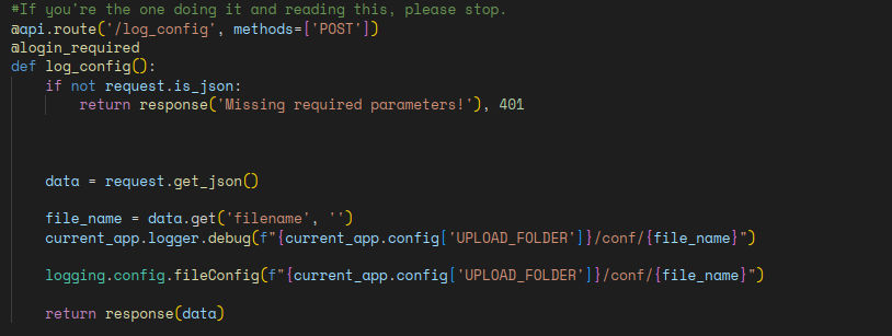 Unsecure Log set