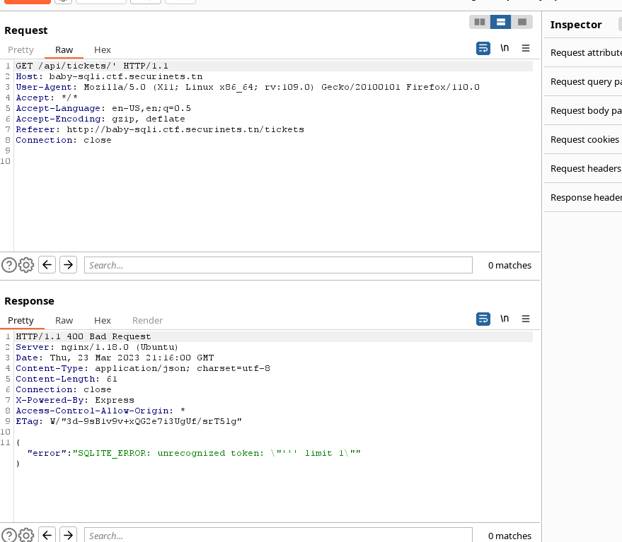 baby-sqli breaking request