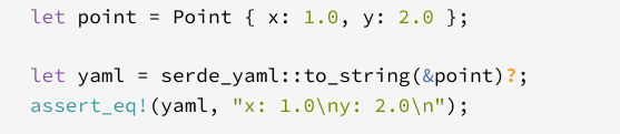 Rust0Songs serde_yaml docs