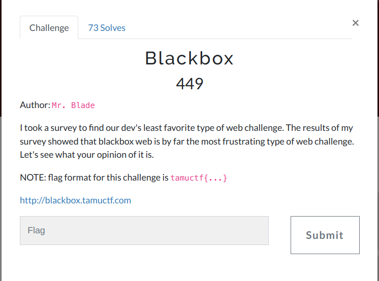 Blackbox challenge