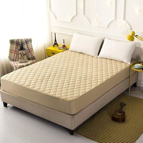 Cream Waterproof Mattress Protector - 100% Microfibre, Fitted, Soft & Noiseless