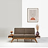 Berlin 2 Seater Wooden Sofa (Linen, Brown)