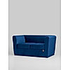 Hudson 2 Seater Velvet Sofa in Blue Color