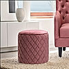 Mable Ottoman (Velvet, Mauve)