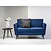 Cairo Wooden 2 Seater Sofa in Velvet Fabric in Blue Color