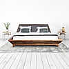 Avan Wooden King Size Bed in Natural Finish