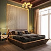 Avan Wooden King Size Bed With Storage (Natural Finish)