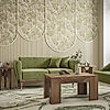 Autumn 2 seater Wooden Sofa (Velvet, Green)