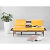 Minika 2 Seater Wooden Sofa in Yellow Color