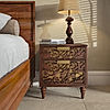 Sahar Wooden Bedside Table in Light Walnut Finish