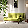 Kow Tow 2 Seater Wooden Sofa (Velvet, Green)