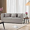 California 3 Seater Fabric Sofa (Linen, Grey)