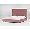 California King Size Bed (Velvet, Mauve)