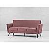 Cairo Wooden 3 Seater Sofa in Velvet Fabric in Mauve Color