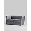 Hudson 2 Seater Velvet Sofa in Grey Color