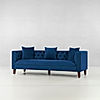 Manchester 3 seater Velvet Sofa in Blue Color