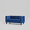 Manchester 2 seater Velvet Sofa in Blue Color