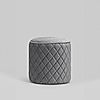 Mable Ottoman (Velvet, Grey)