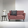 Cairo Wooden 2 Seater Sofa (Velvet, Mauve)