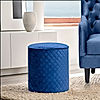 Mable Ottoman (Velvet, Blue)